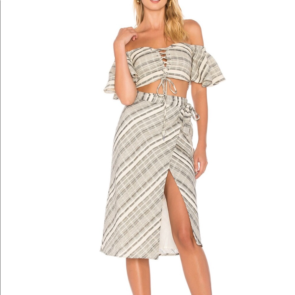 Majorelle Set Crop Top and Wrap Skirt